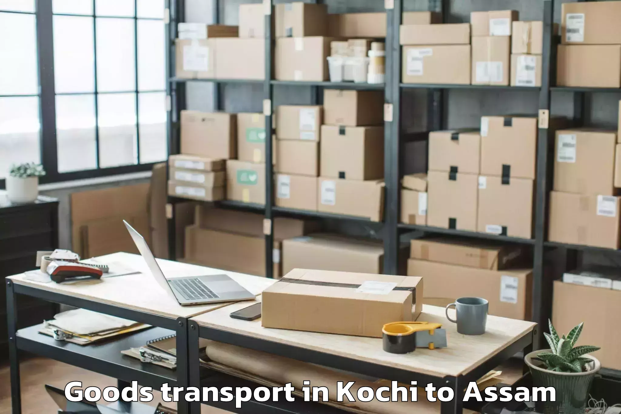 Easy Kochi to Rowriah Airport Jrh Goods Transport Booking